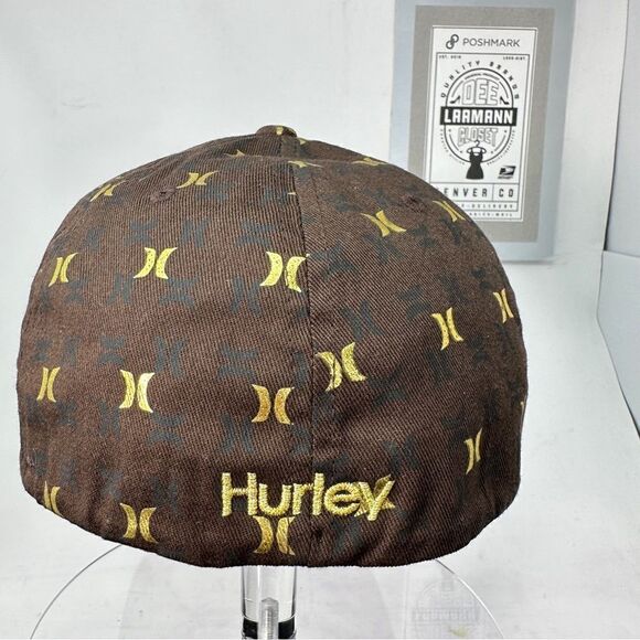 HURLEY CAP — Step & Repeat Logos / Gold&Brown - Picture 6 of 8